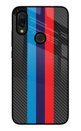 BMW Stripes Pattern Redmi Y3 Glass Case